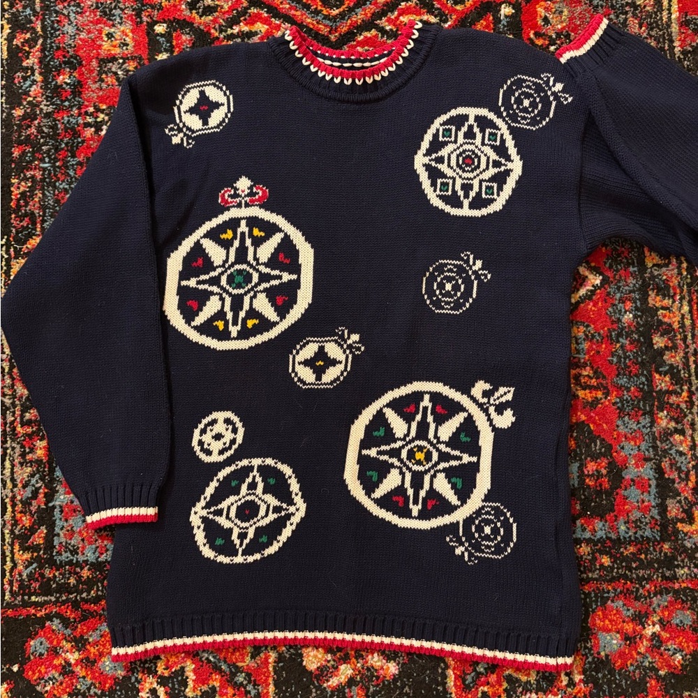 Nautical Themed Navy Sweater